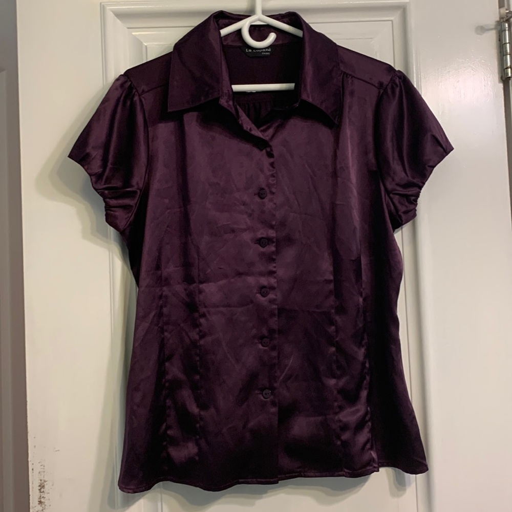 Purple Satin Blouse